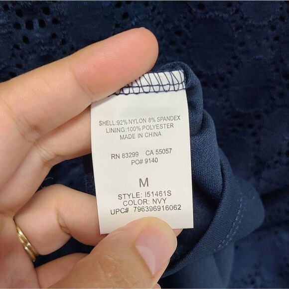 NWT Isaac Mizrahi LaceĀ Midi BlueāDress SizeāMediumā - Picture 5 of 8